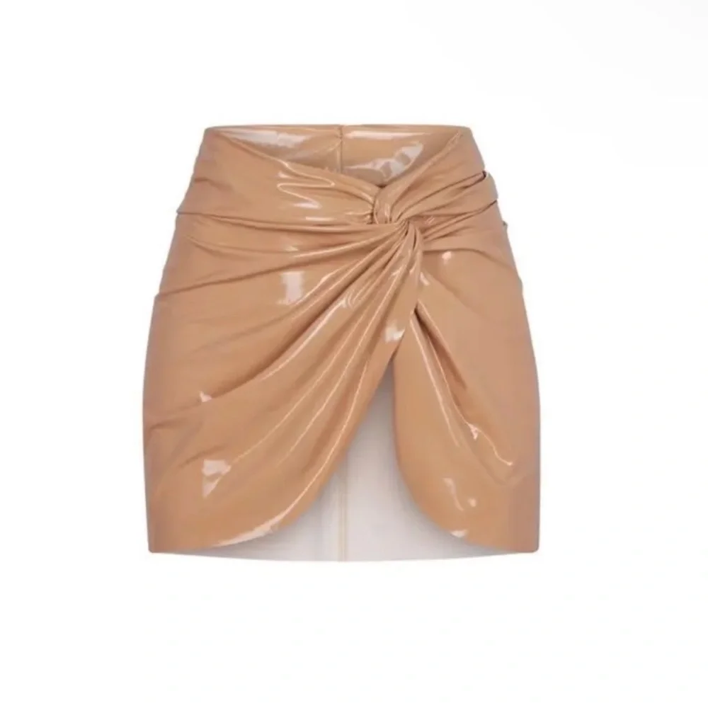NWT: SKIMS - PVC SARONG MINI SKIRT